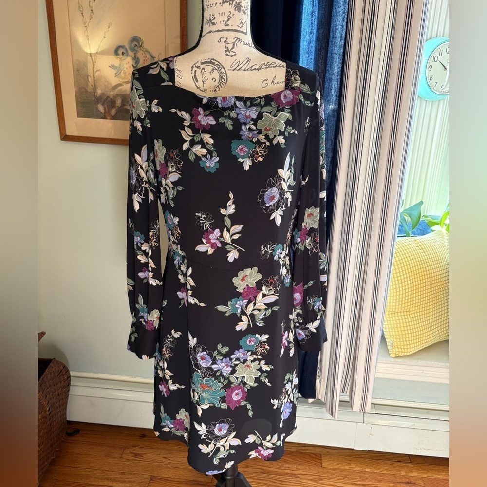Loft Outlet Floral Dress Long Sleeve Size 8